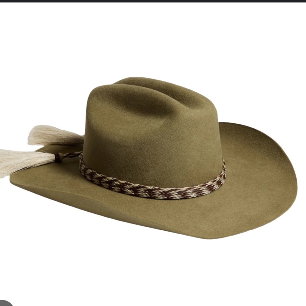 NWT Hampui Hats Olive Cattleman sagebrush felt hat